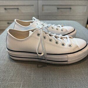 Converse Platform All Leather Sneakers Women's Size 9
